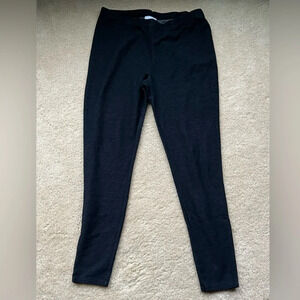 ✨Currants Women's Mid-Rise Heathered Black Leggings - Size L - EUC - Stretch